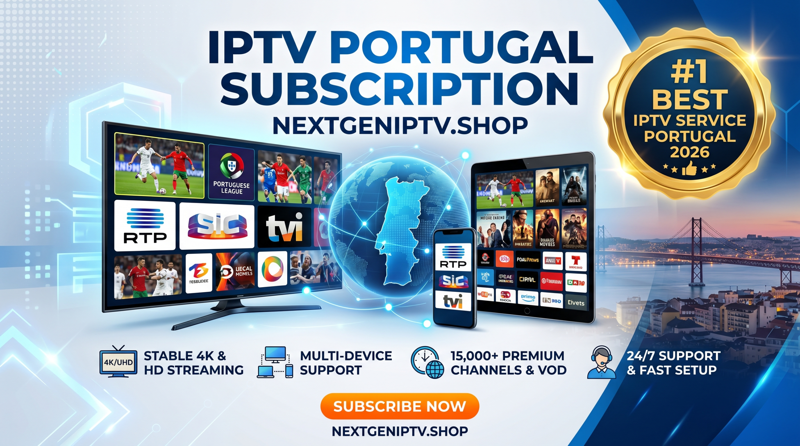 IPTV Portugal Subscription – Best IPTV Service 2026 1 IPTV Portugal Subscription