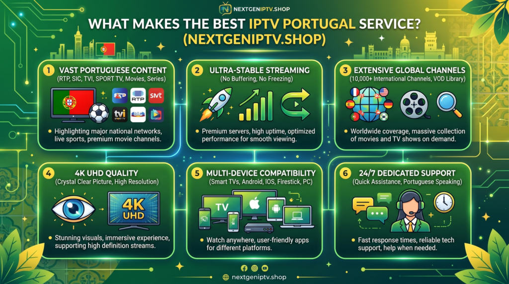IPTV Portugal Subscription – Best IPTV Service 2026 2 What Makes the Best IPTV 202606101124