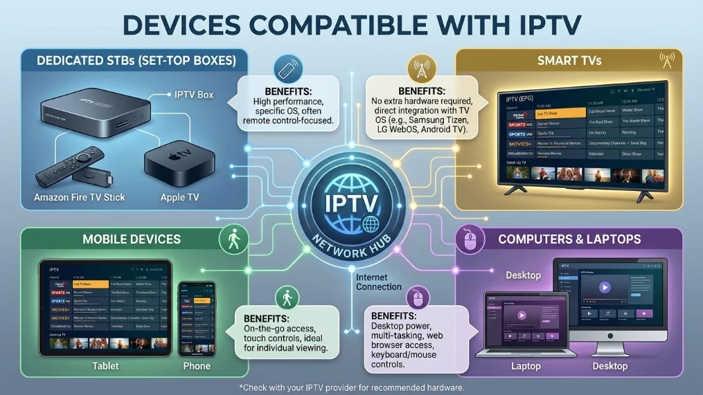 Devices Compatible with IPTV